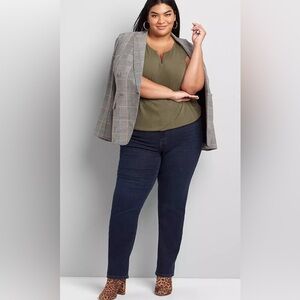 Lane Bryant Super Stretch Curvy Fit Straight High Rise Jeans